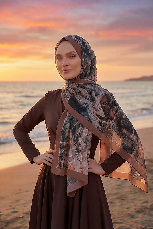 Spring mermer desen şal