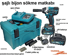 ŞARJLI BİJON SIKMA MATKABI SOMUN SIKMA MANDRENLİ VİDALAMA ŞARJLI MATKAP