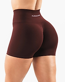 Alphalete Dikişsiz Toparlayıcı Yüksek Bel Büzgülü Spor Şort