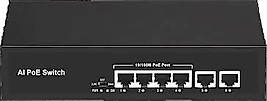 ODS-4P2U 4 PORT +2 UPLINK 60w FULL POE 10/100 YÖNETİLEMEZ SWİTCH UYUMLU
