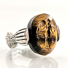 KANATLI TANRIÇA & BALIK TUTKU HALKASI KAPLANGÖZÜ MÜHÜR YÜZÜK