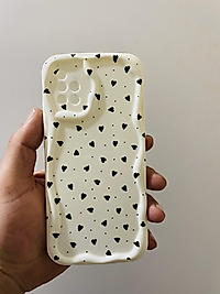 Samsung Galaxy A71 Kalp Desenli Silikonlu Telefon Kılıfı