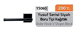 Boru Tipi Tuvalet Kağıtlığı Siyah %100 Paslanmaz