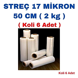 Streç 17 Mikron 50 cm 2 kg Koli 6 Adet