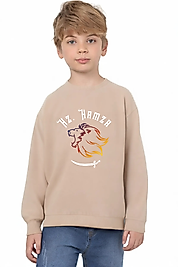 Erkek Çocuk "Hz Hamza" Baskılı Pamuklu Sweat