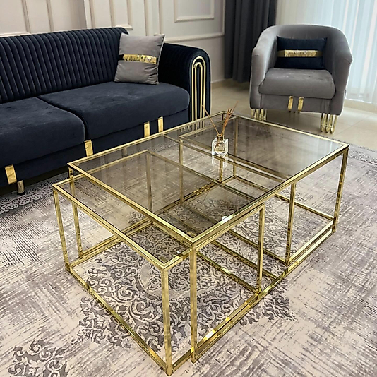 PARLAK GOLD 2+1 ORTA SEHPA KOMPLE BRONZ CAM