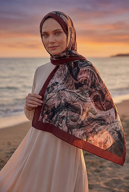 Spring mermer desen şal