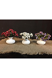 Üçlü Dekoratif Mini Set Çiçekli