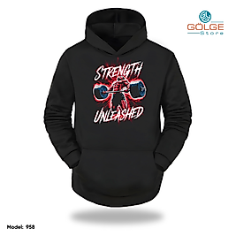 Badi Body Görselli Slimfit Kapüşönlu Hoodie Erkek kadın Sweatshirt