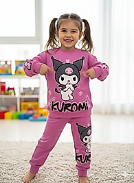 KIZ ÇOCUK KARAKTER BASKILI 2 İPLİK TAKIM %100 PAMUK