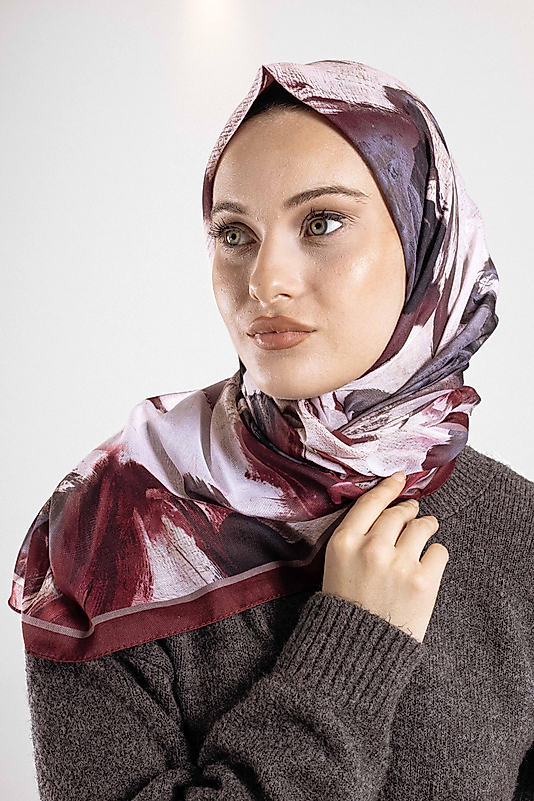 Desenli Soft Eşarp Koleksiyonu Pastel Desen-1