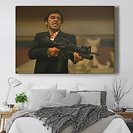 Scarface Alpacino Italyan Mafya Kanvas Tablo