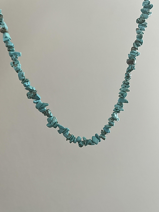 Doğaltaş Mavi  Kolye