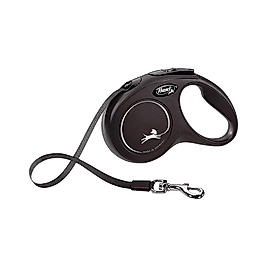 Flexi Black Design Small Siyah Şerit Otomatik Gezdirme Tasması 5 m