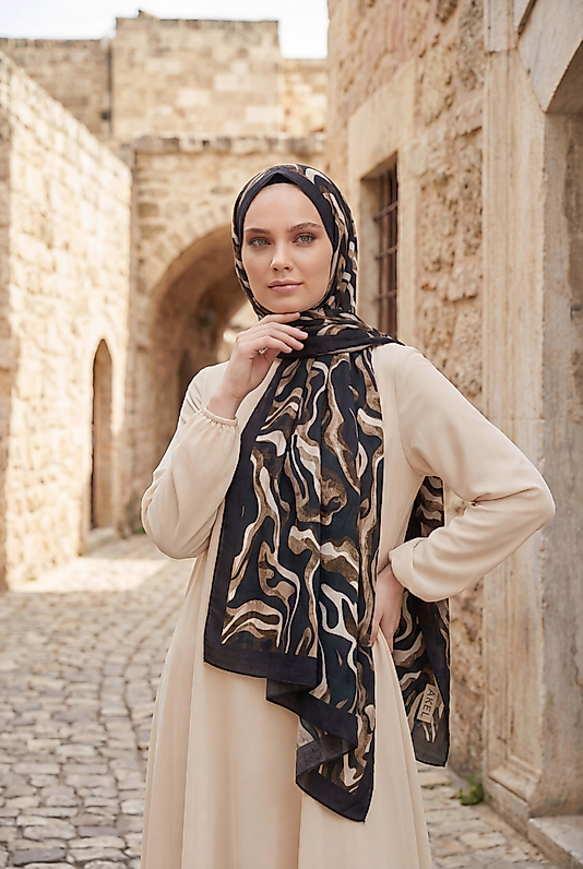 Spring kamuflaj desen şal