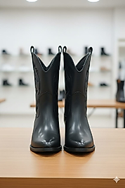 Kadın siyah Western Kovboy cilt Bot