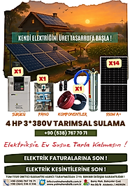 4 HP 3 KW  3*380V Güneş Enerjili Tarımsal Sulama Paketi / 4HP14P-D