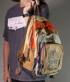 Old Cotton Cargo 5017-1 new Pathcwork Çok Bölmeli Günlük Sırt Çantası