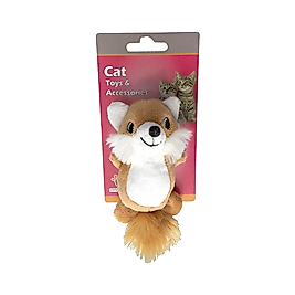 Eastland Peluş Tilki Hışırtı Kedi Oyuncağı (9,5 x 5 cm)