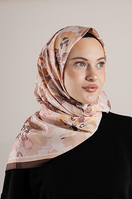 DESENLİ FRANSIZ İPEĞİ EŞARP DESEN-4