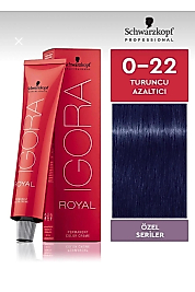 İGORA ROYAL SAÇ BOYASI 60 ML.  (0-22 TURUNCU AZALTICI)