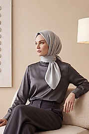 Düz Kristal Kumaş Eşarp - Kaymaz, Şık, Tok Duran | Günlük & Abiye Uyumlu