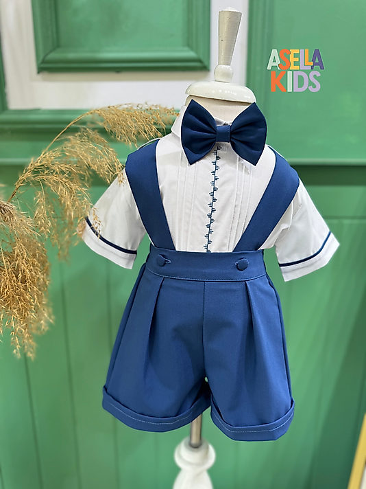 Erkek Çocuk İndigo Salopet Takım