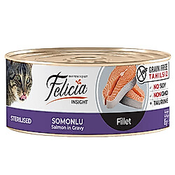 Felicia Sterilised Somonlu Fileto Tahılsız Kısırlaştırılmış Kedi Konservesi 85 Gr