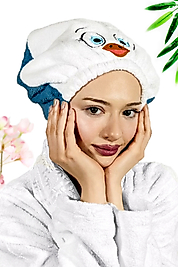 Kadın Bone Havlu KUŞ Modelli