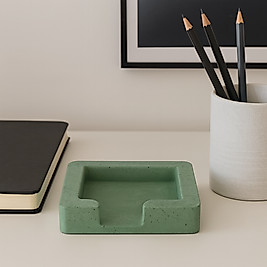 Yeşil Beton Bloknotluk – Masaüstü Ofis Aksesuarı