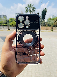 iPhone 15 Pro Lens Korumalı Telefon Kılıfı Mavi