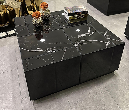 PUZZLE SİYAH AÇILIR ORTA SEHPA