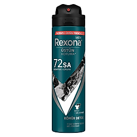 REXONA MEN ERKEK SPREY DEODORANT KÖMÜR DETOX 72 SAAT KESİNTİSİZ ÜSTÜN KORUMA 150 ml