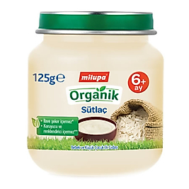Milupa Organik Sütlaç Kavanoz 125 G 6+ AY