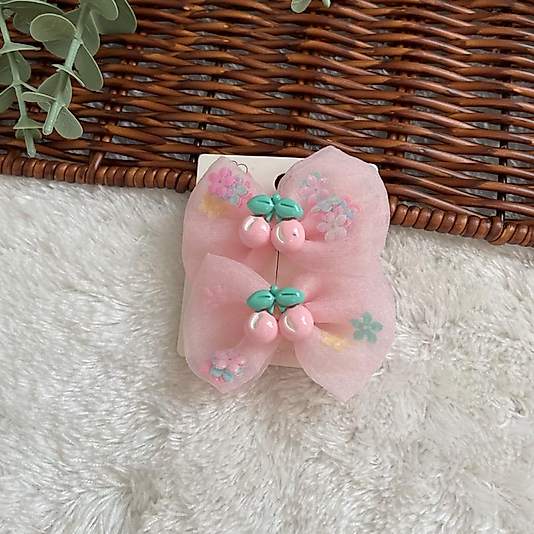 Tütü Fiyonk Pullu Meyve Figürlü 2li Klips Toka