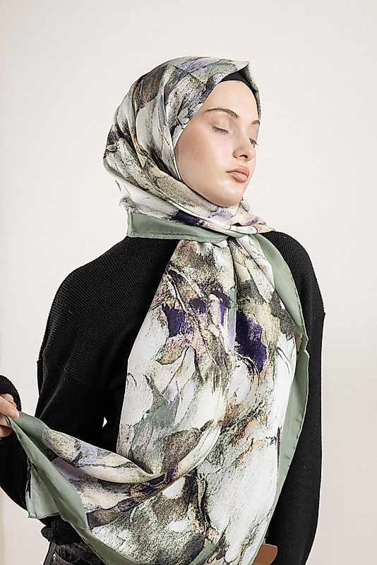 FLOOR İPEK ŞAL EL DİKİŞİ DESEN-2