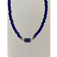 Doğaltaş Lacivert Fimo Kolye