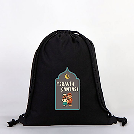 "Teravih Çantası"  Baskılı Ham Bez Sırt Çantası %100 Pamuk