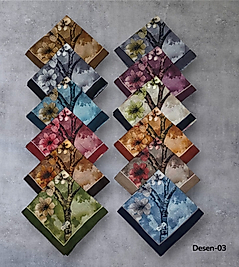 Bambu Kreş Eşarp Desen 3 Toplam 12 Adet