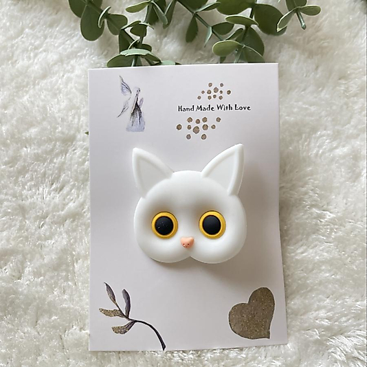 Büyük Boy Kedi Desenli Kız Çocuk Kilips Toka