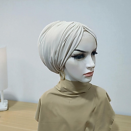 Taş rengi dolgulu bone