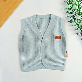 Petek Düğmeli Düz Yelek