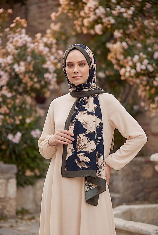 Spring Çiçekli Desenli Şal