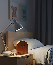 Turuncu Büyük  Oval Masa Saati MS025