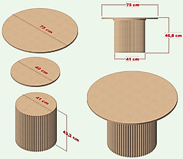 SEHPA BOHEM TARZI BOYANABİLİR HAM MDF YUVARLAK ( 75 CM ÇAP )