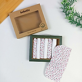 Çiçek Organic Bebek Mendili / 7'li Set / 24 x 24 cm
