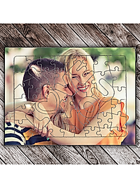 MİRACİX BS65 Kişiye Özel A4 Puzzle 48 Parça – I Love You Tasarımlı Fotoğraflı Hediye