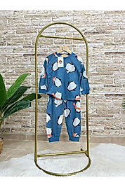 Penguen Desenli Pijama Takımı
