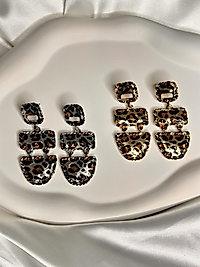 Leopar Model Paslanmaz Çelik Küpe