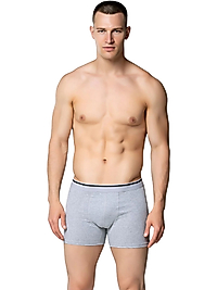 Sedef Yıldızı 1013 Erkek Likralı Boxer Askeri Gri
